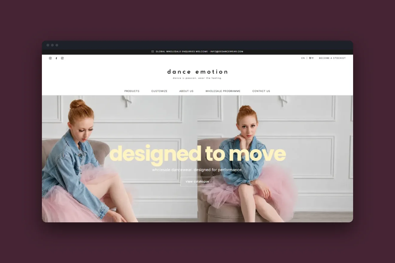 Dance Emotion website