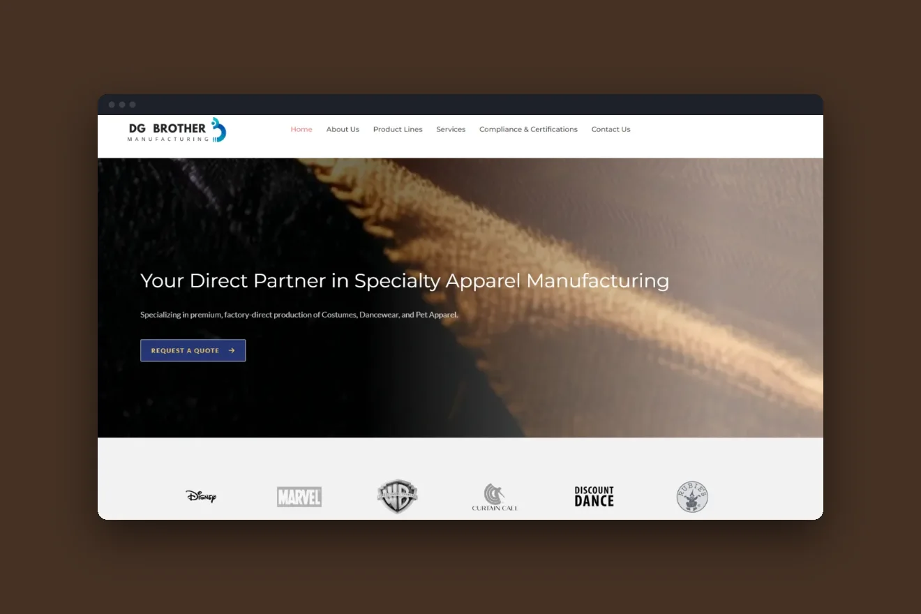 DG Brother Manufacturing website